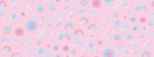 modern Kreis Muster-Süßigkeit Rosa Spaß und spielerisch Design Vektor Aquarell Runden Muster und Tinte Gekritzel, einstellen ein Grunge Kreise Hintergrund, Kinder geometrisch und Pastell- nahtlos Aquarell Runden Muster