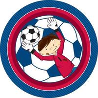 süß Karikatur Fußball Fußball Torwart - - Sport Illustration vektor