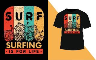 surfing är för liv vektor och sommar t-shirt design.