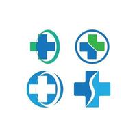 hälso medicinsk logotyp set vektor