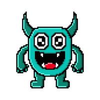 pixel konst illustration vektor monster design Lycklig söt