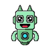 pixel konst söt robot färgrik vektor design maskot