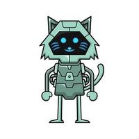 vektor katt robot design maskot söt