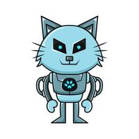 Katze Roboter Vektor Illustration Design Maskottchen