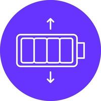 groß Batterie Symbol Stil vektor