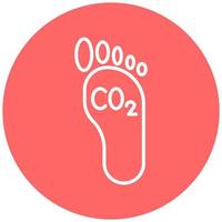 Symbolstil für den CO2-Fußabdruck vektor