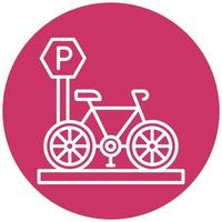 Fahrrad Parkplatz Symbol Stil vektor