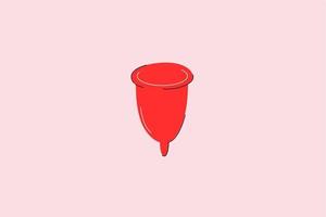 Vektorillustration der Menstruationstasse. vektor