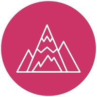 Berg Gipfel Symbol Stil vektor