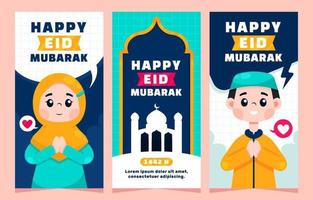 eid mubarak banner samling vektor