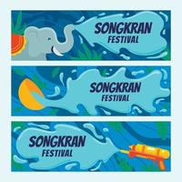 Songkran festliches Banner vektor