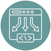 niedrig Code Symbol Stil vektor