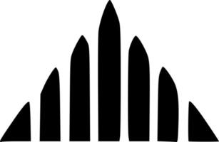 schwarz Berg Symbol vektor