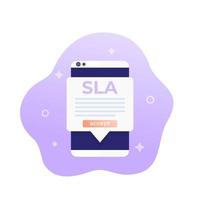 sla, Service Level Agreement in der mobilen App, Vektor