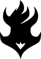 schwarz Feuer Symbol vektor