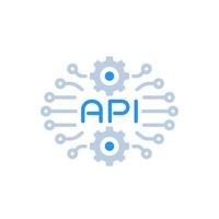 API-Technologie, Vektorikone auf Weiß vektor