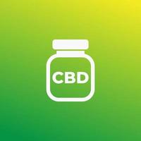 cbd Medizinflasche Vektorikone vektor