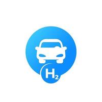 Wasserstoffauto, sauberes Transportsymbol vektor