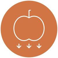 faller äpple vektor ikon stil