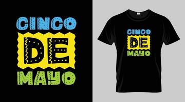 cinco de Mayo Festival T-Shirt Design, Mexikaner Festival Vektor T-Shirt Design