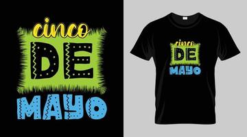 cinco de Mayo Festival T-Shirt Design, Mexikaner Festival Vektor T-Shirt Design