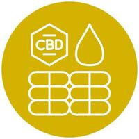 bio cbd pro Kapsel Vektor Symbol Stil