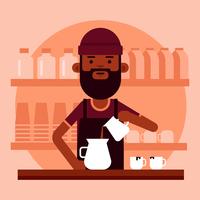 barista illustration vektor