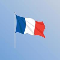 Flagge von Frankreich Prämie Vektor Illustration