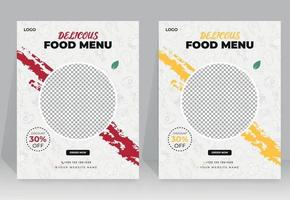 snabb mat flygblad design mall matlagning, Kafé och restaurang meny, mat beställning, skräp mat. vektor illustration för baner, affisch, flygblad, omslag, meny, broschyr