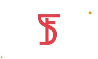 alfabetet bokstäver initialer monogram logotyp sf, fs, s och f vektor