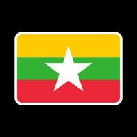 Myanmar-Flagge, offizielle Farben und Proportionen. Vektor-Illustration. vektor