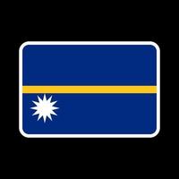 Nauru-Flagge, offizielle Farben und Proportionen. Vektor-Illustration. vektor