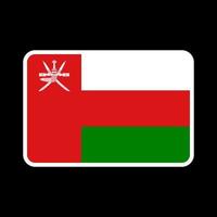 Oman-Flagge, offizielle Farben und Proportionen. Vektor-Illustration. vektor