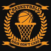 Basketball spielen T-Shirt Design vektor