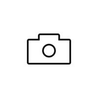 Foto kamera isolerat linje ikon. redigerbar stroke. den kan vara Begagnade för webbplatser, butiker, banderoller, reklamblad vektor