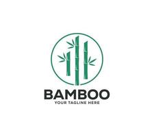 bambu logotyp design på vit bakgrund, vektor illustration.