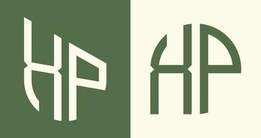 kreativ enkel första brev xp logotyp mönster bunt. vektor