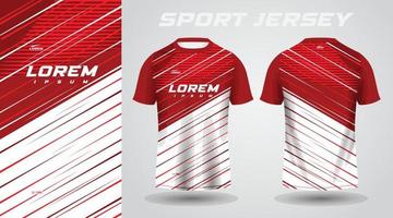 rot Hemd Fußball Fußball Sport Jersey Vorlage Design Attrappe, Lehrmodell, Simulation vektor