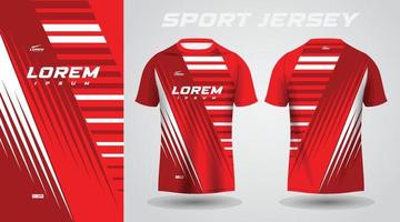 röd skjorta fotboll fotboll sport jersey mall design attrapp vektor