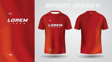 rot Hemd Fußball Fußball Sport Jersey Vorlage Design Attrappe, Lehrmodell, Simulation vektor