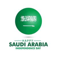 glückliche saudi-arabische Unabhängigkeitstag-Vektorschablonen-Entwurfsillustration vektor