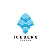 isberg logotyp, antarktisk bergen vektor i is blå Färg, natur design, produkt varumärke illustration mall ikon