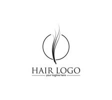 Haar Logo Design auf Weiß Hintergrund, Vektor Illustration.