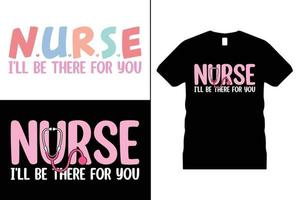 sjuksköterska tshirt design. läkare, sjukhus, typografi, sjuksköterska älskare, sjuksköterska liv, hälsa vektor