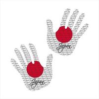 Japan Flagge Hand Vektor Illustration