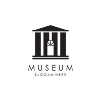 museum logotyp mall med minimalistisk och modern begrepp vektor