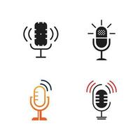 Podcast Logo Vektor Illustration Design