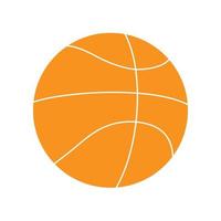Basketball Ball. Gekritzel Stil Symbol. vektor