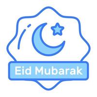 eid Mubarak Vektor Design im modern und modisch Stil, einfach zu verwenden Symbol