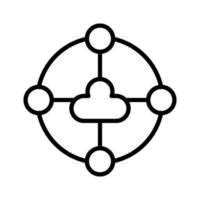 freigegebenes Cloud-Symbol vektor